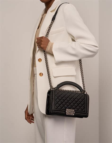 light beige chanel boy|chanel black boyfriend bag.